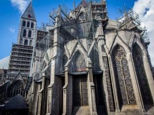 Notre-Dame Cathedral in Tournai by Michael Turtle