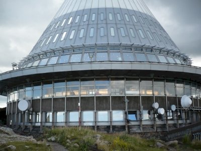 Mountain-top Hotel and Television Transmitter Ješt by Matejicek