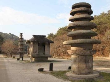 Stone Buddhas and Pagodas at Hwasun Unjusa Temple by Philipp Peterer