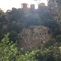 The Aniene valley and Villa Gregoriana in Tivoli