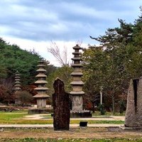 Stone Buddhas and Pagodas at Hwasun Unjusa Temple 